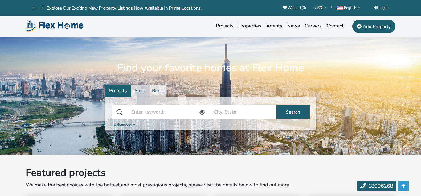Flex Home – Advanced Laravel Real Estate Script with Multilingual Support, Property Management